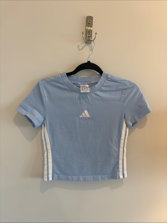adidas Tops - adidas women’s Light Blue Short Sleeve Logo Tee